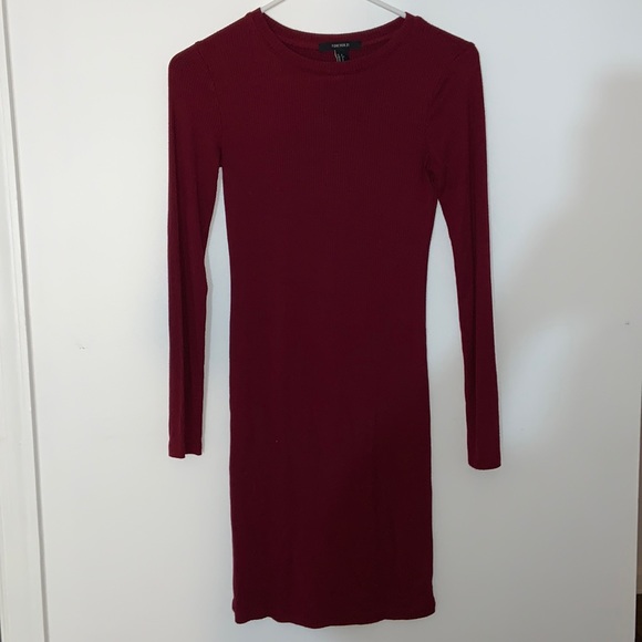 open lace back dress Forever 21 Bodycon Long-Sleeve Dress Brown Small at Amazon Women's Clothing  store
